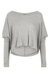 Waffle Sweat Top grey at Topshop